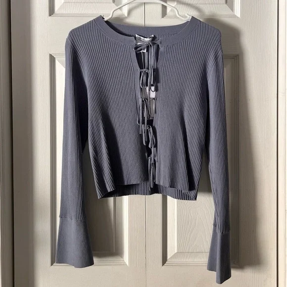 & Other Stories Tie Front Cardigan - Picture 2 of 8